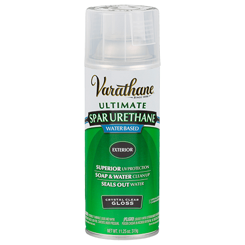 VARATHANE, 11.25 OZ Ultimate Spar Urethane à base d'eau Spray - Clair Brillant