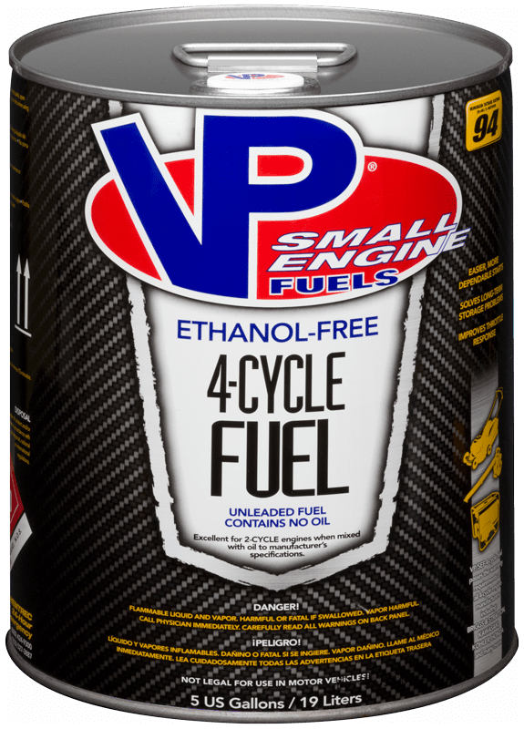 Vp Racing, 4-cycle Fuel : 94 Octane Ethanol-free Small Engine Fuel - 5 Gallon