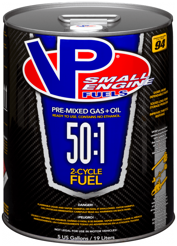 Vp Racing, 50:1 Prémélangé 2-cycles 94 Octane carburant pour petits moteurs - 5 Gallon