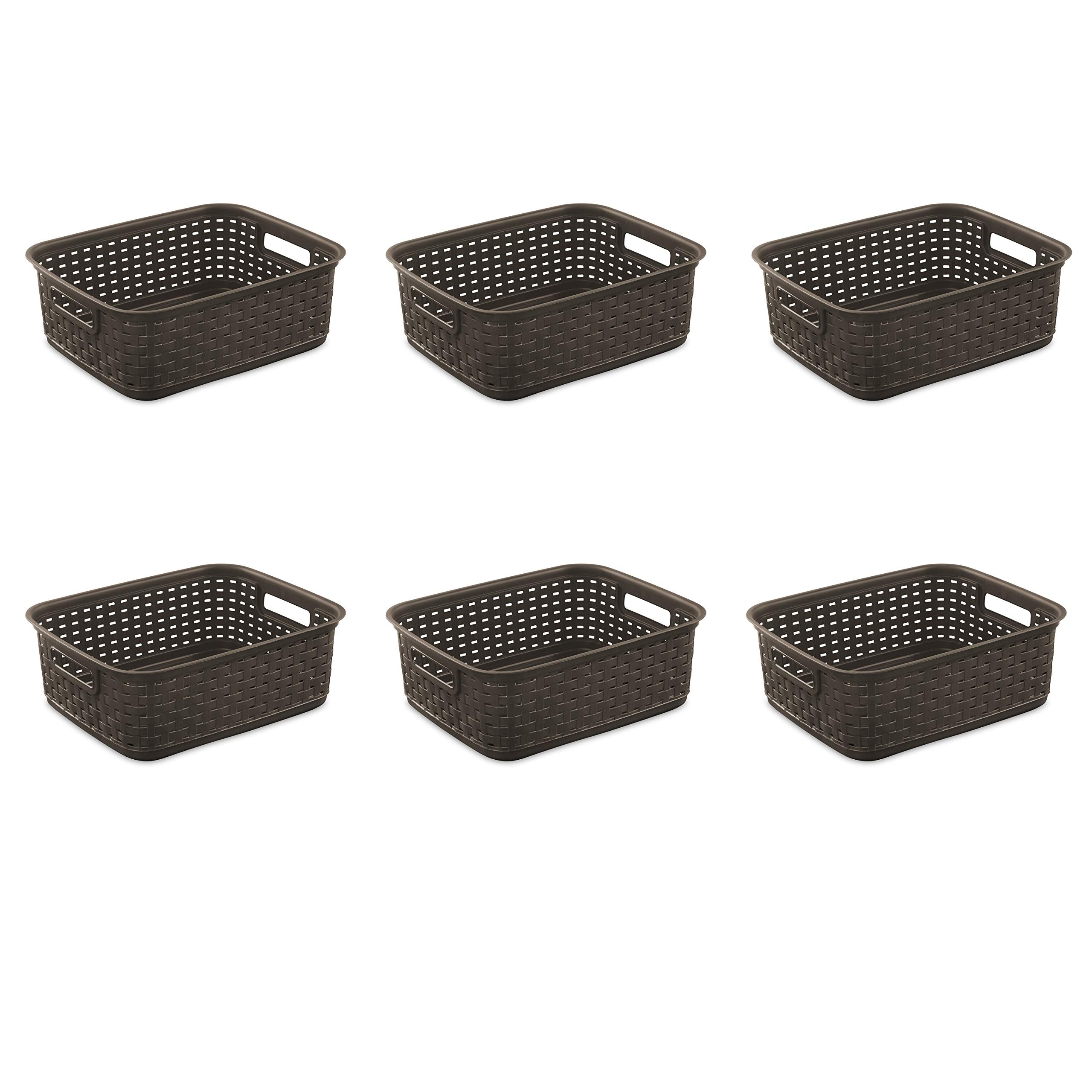 STERILITE, 6-PACK Sterilite 1272-6PC Panier à mailles courtes, Espresso