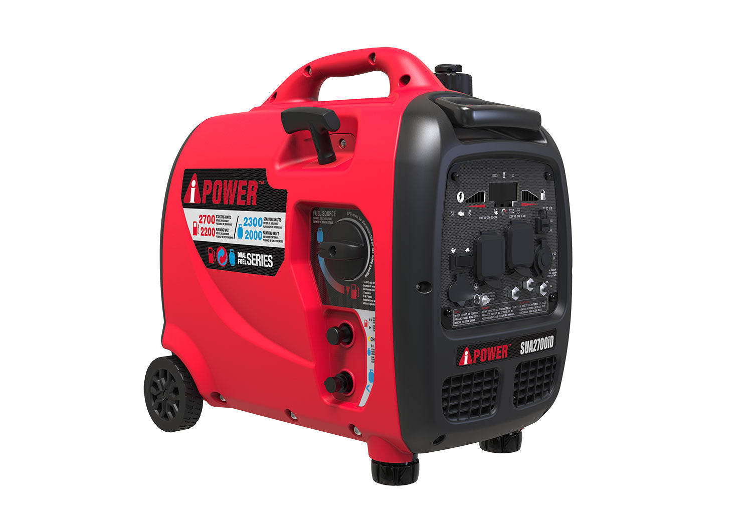 A-iPower, A-iPower SUA2700iD, 2700 Peak Watts, Dual Fuel Inverter Generator (Refurbished), restauré, avec des égratignures et des bosses.