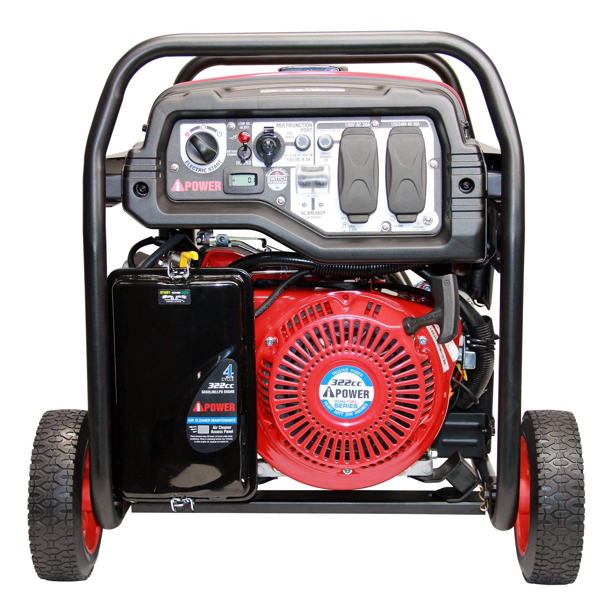 A-iPower, A-iPower SUA6000ED 6000 Watt Portable Generator Gas & Propane Powered With Electric Start, Jobsite, RV, and Home Backup Emergency (Remis à neuf)