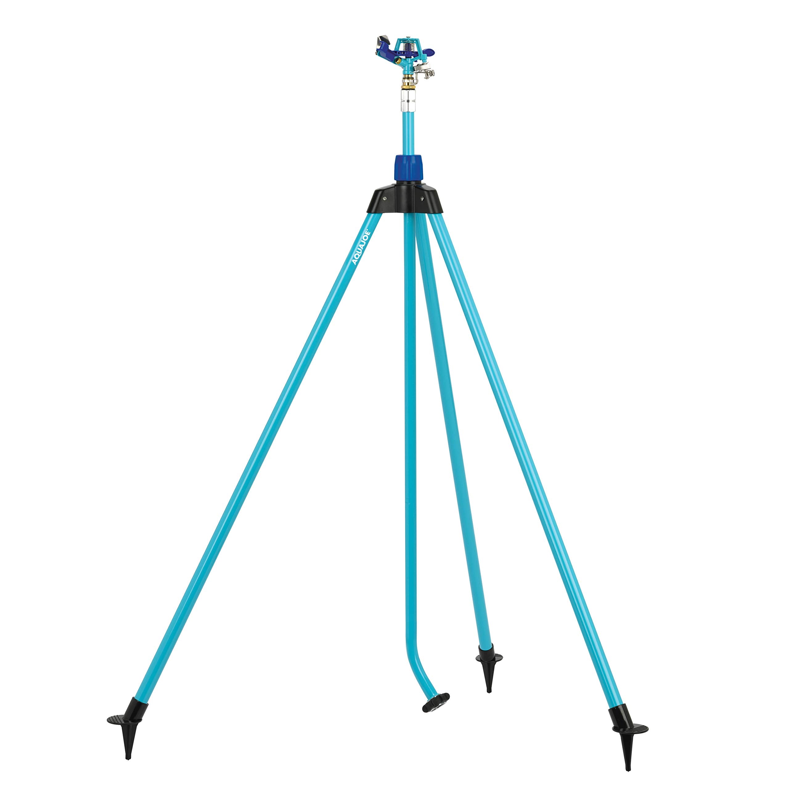 Aqua Joe, Aqua Joe AJ-IST72ZM Indestructible Zinc Impulse 360-Degree Telescoping Tripod Sprinkler | Customizable Coverage | Extends from 42-72-inches | 1390 sq ft Max Coverage