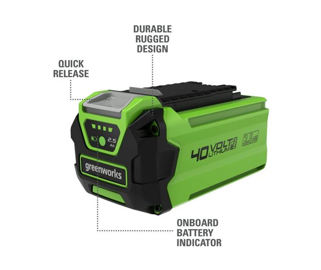 Greenworks, Batterie Greenworks 40v 2.5 Ah, 2938402D (Remis à neuf)