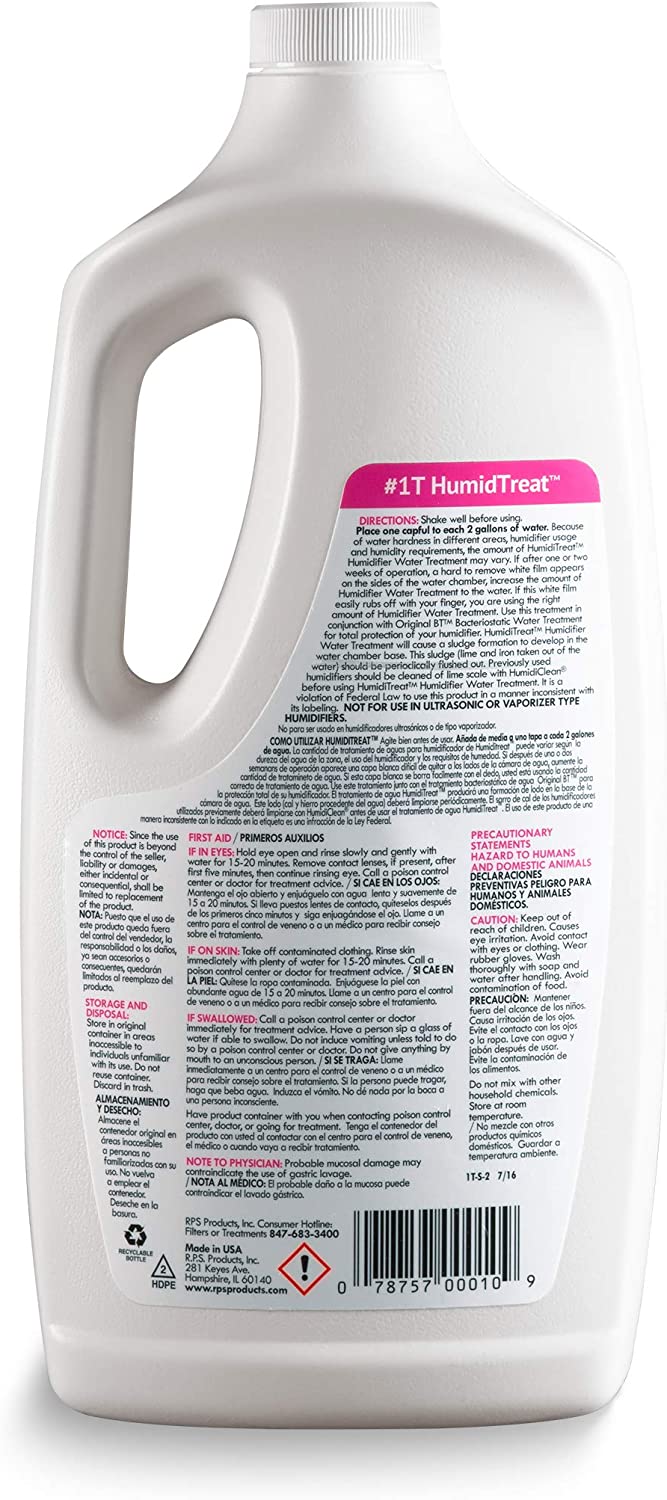 BestAir, BestAir 1T, Humiditreat Extra Strength Humidifier Water Treatment, 32 oz , Pink