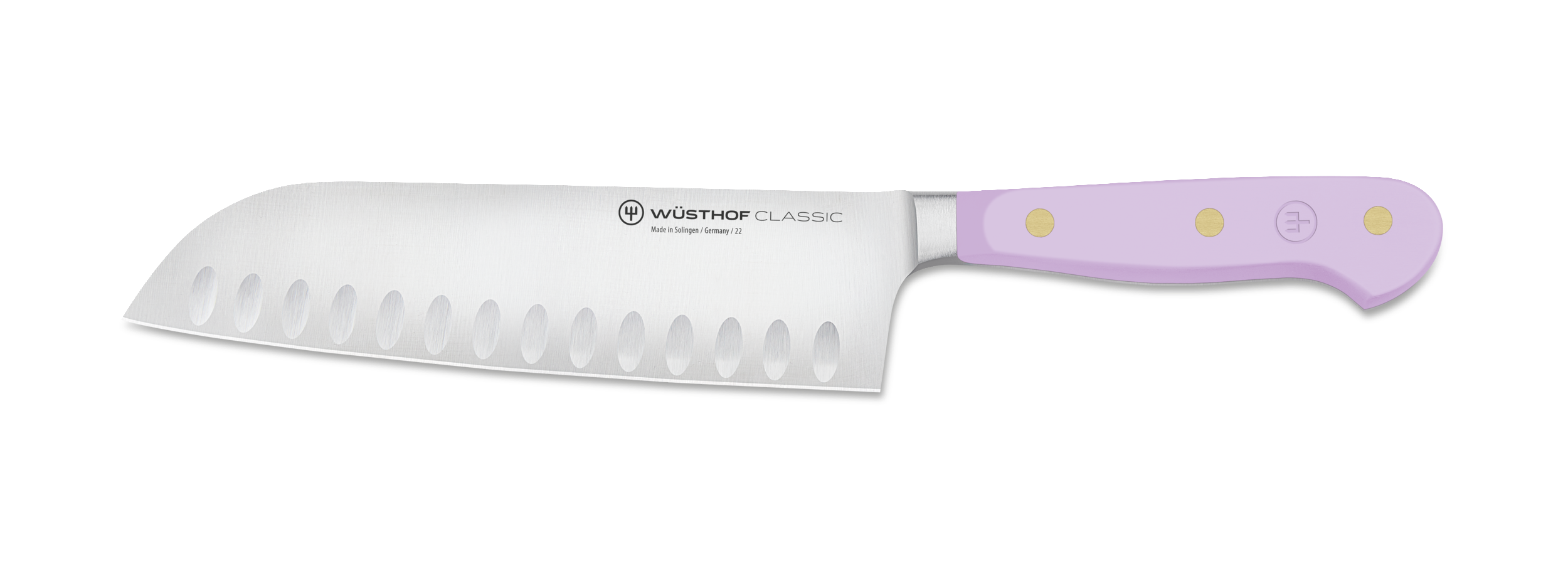 TRIDENT D'AMÉRIQUE, COUTEAU SANTOKU CLASSIC PURPLE YAM 7IN