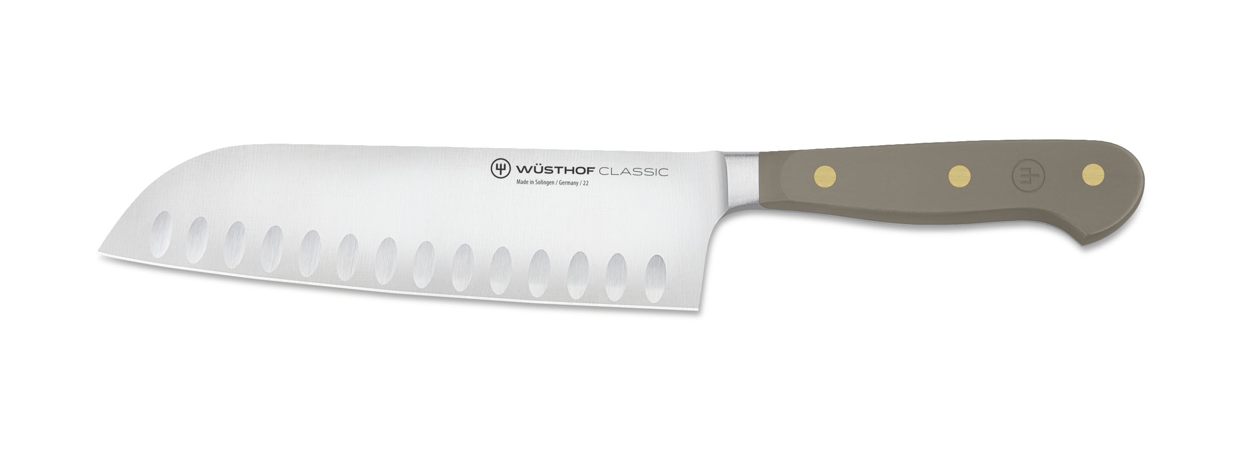 TRIDENT D'AMÉRIQUE, COUTEAU SANTOKU CLASSIC VELVET OYSTER 7IN