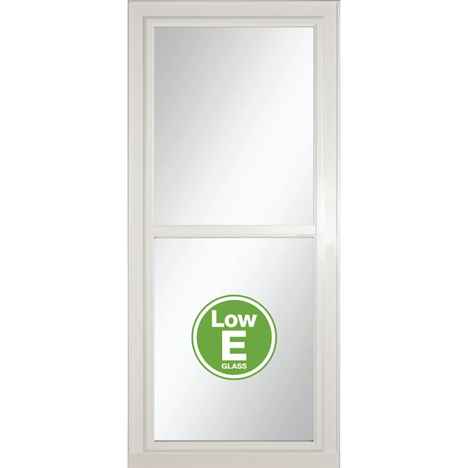 Larson, Contre-porte en aluminium pleine vue LARSON Tradewinds Selection Low-E 36 po x 81 po blanc