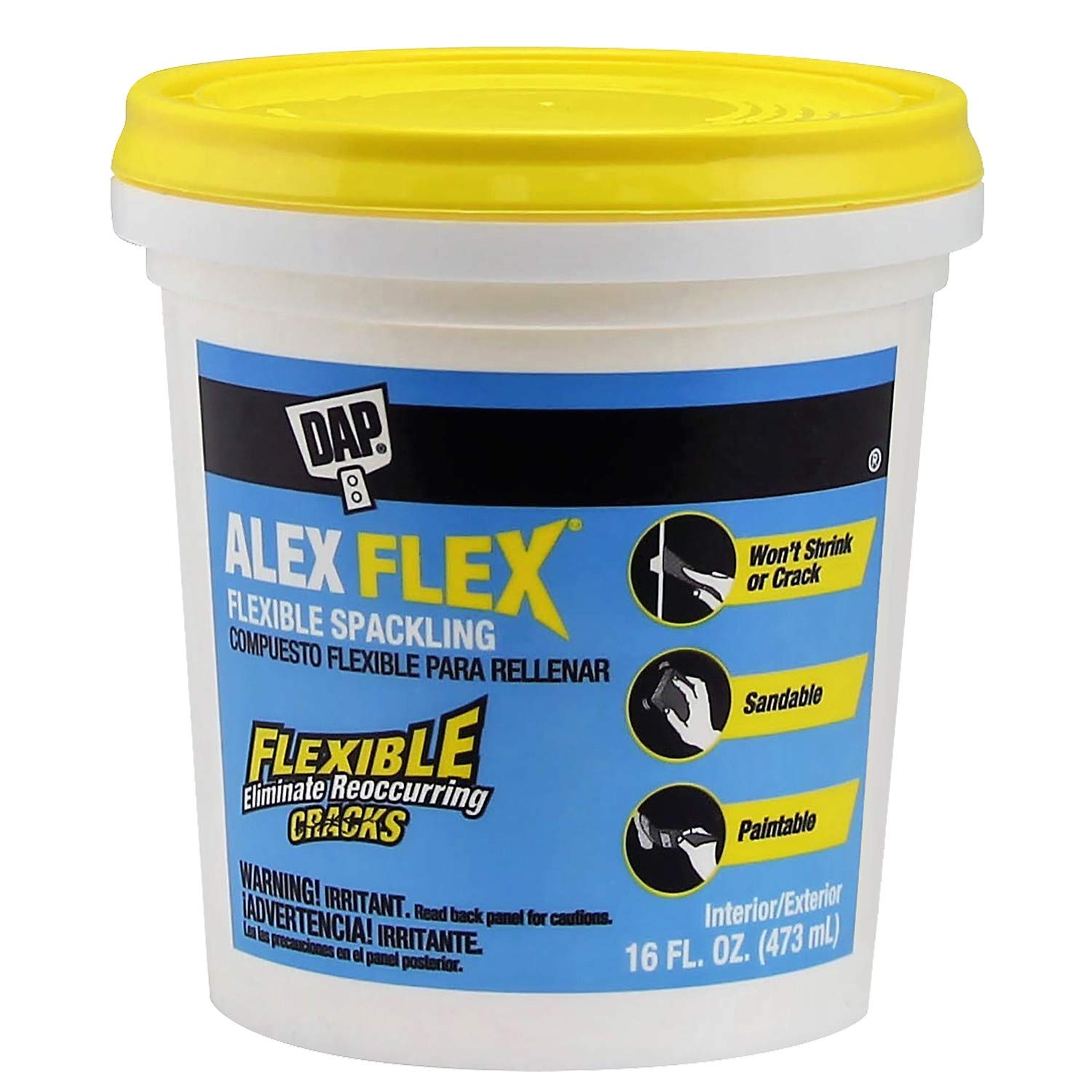 DAP, DAP INC 18742 Alex Flex PT Spackling, 16.0 Fl Oz, Blanc