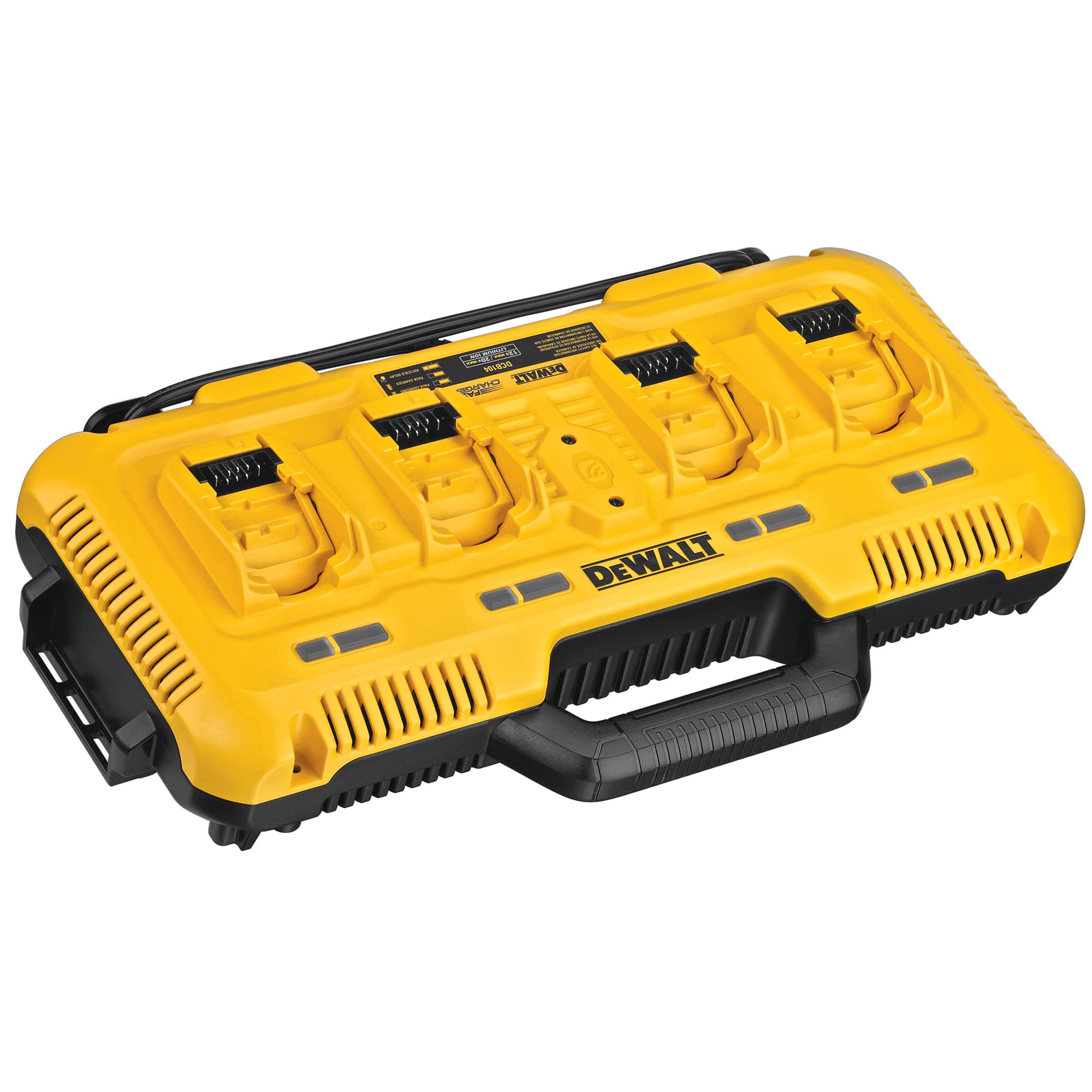 DEWALT, DEWALT 12-Volt/20-Volt/60-Volt MAX 4-Port Lithium-Ion Chargeur de batterie DCB104