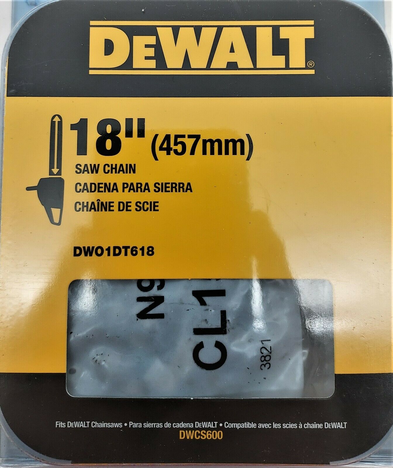 DEWALT, DEWALT 18 in. Chaîne de tronçonneuse 62