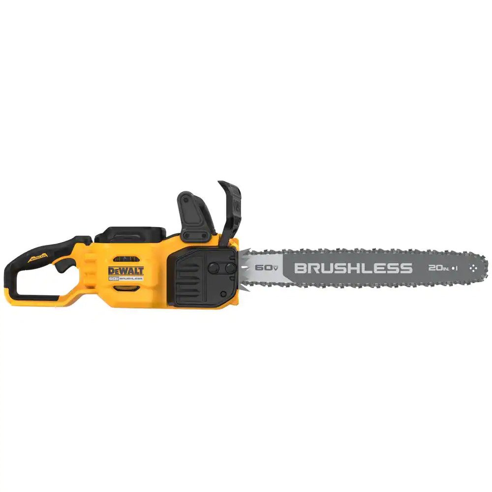 DEWALT, DEWALT 60V MAX 20in. Brushless Cordless Battery Powered Chainsaw with Battery & Charger (DCCS677Y1)