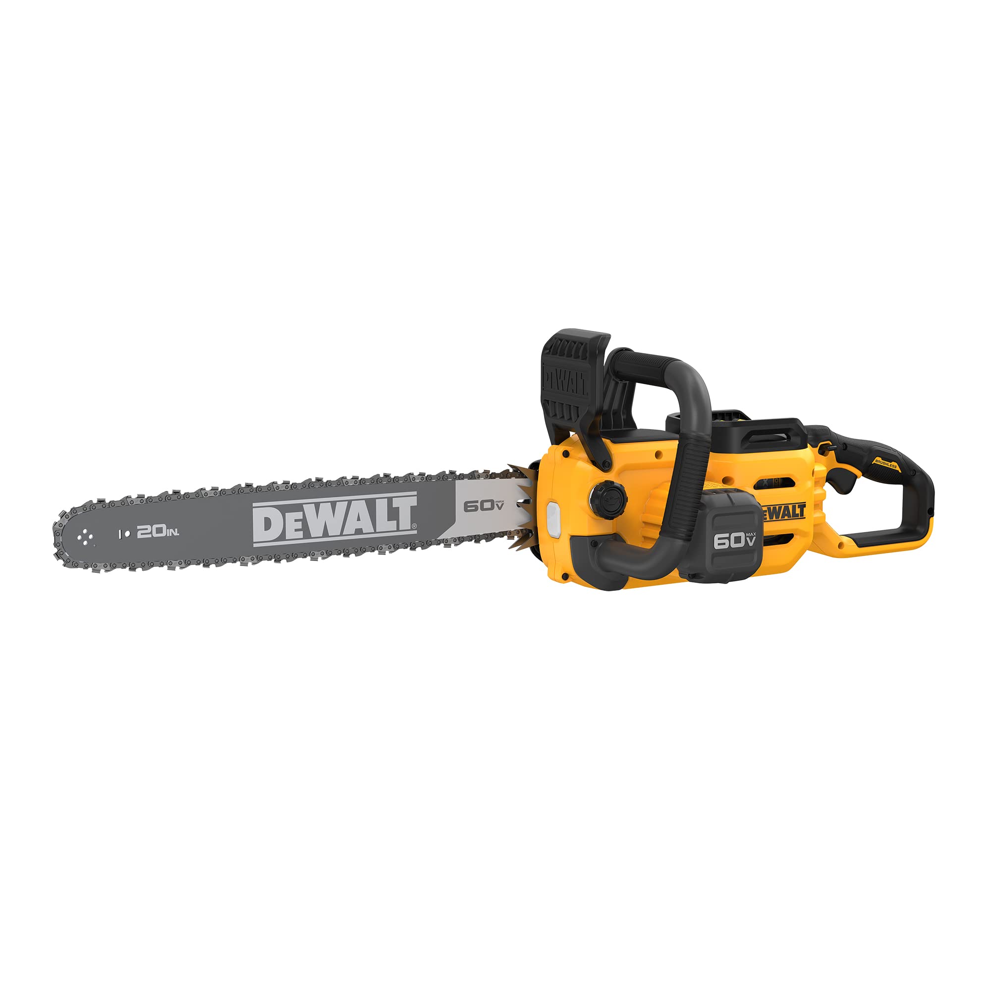 DEWALT, DEWALT 60V MAX 20in. Brushless Cordless Battery Powered Chainsaw with Battery & Charger (DCCS677Y1)