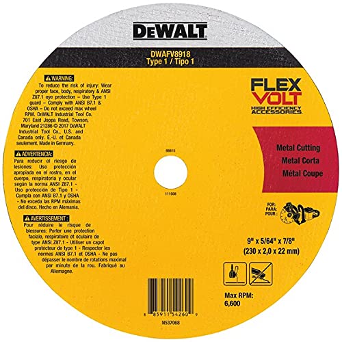 DEWALT, DEWALT 9 In. x 5/64 In. x 7/8 T1 FLEX Modèle DWAFV8918