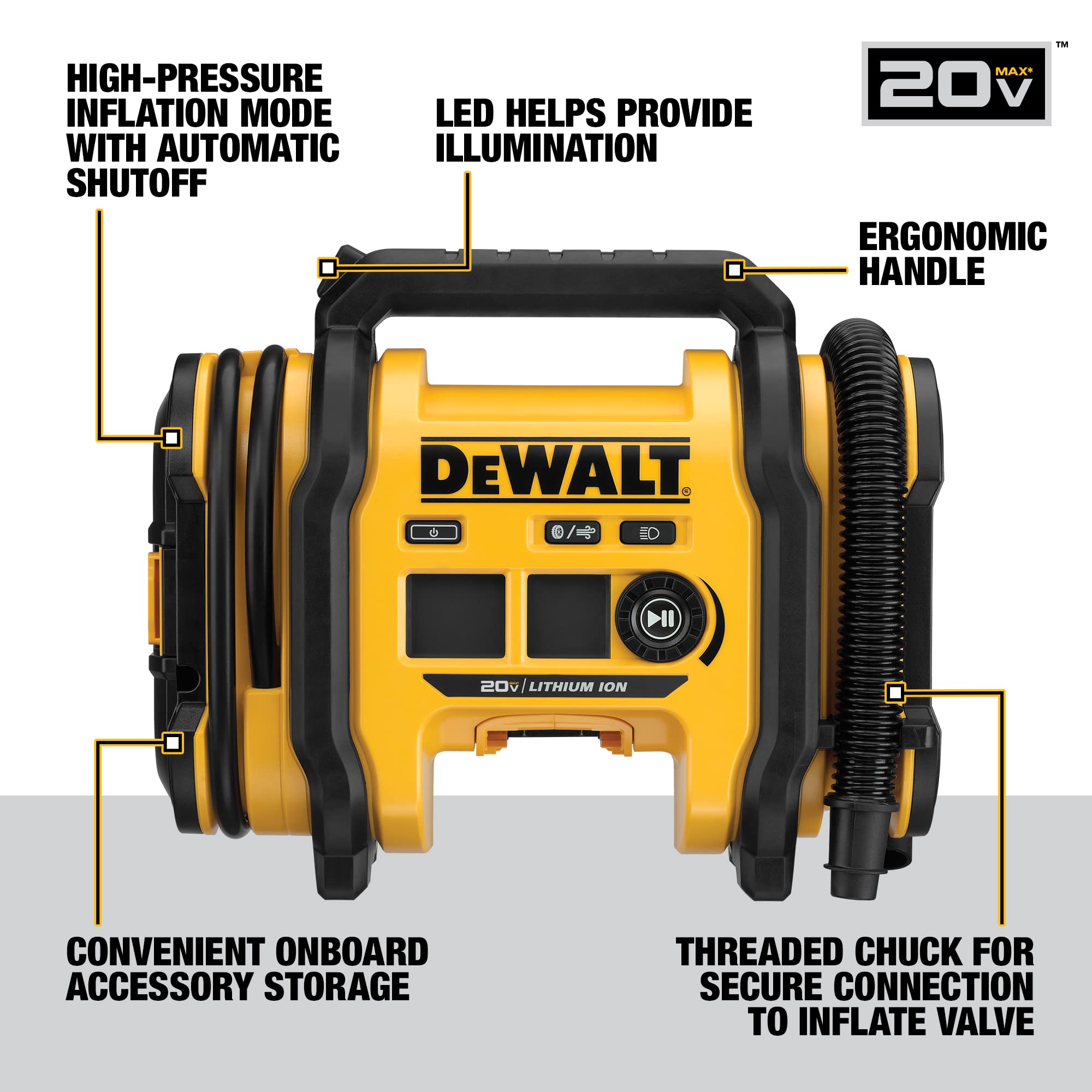 DEWALT, DEWALT DCC020IB Gonfleur 20V MAX avec kit batterie/chargeur DCB230C 3Ah