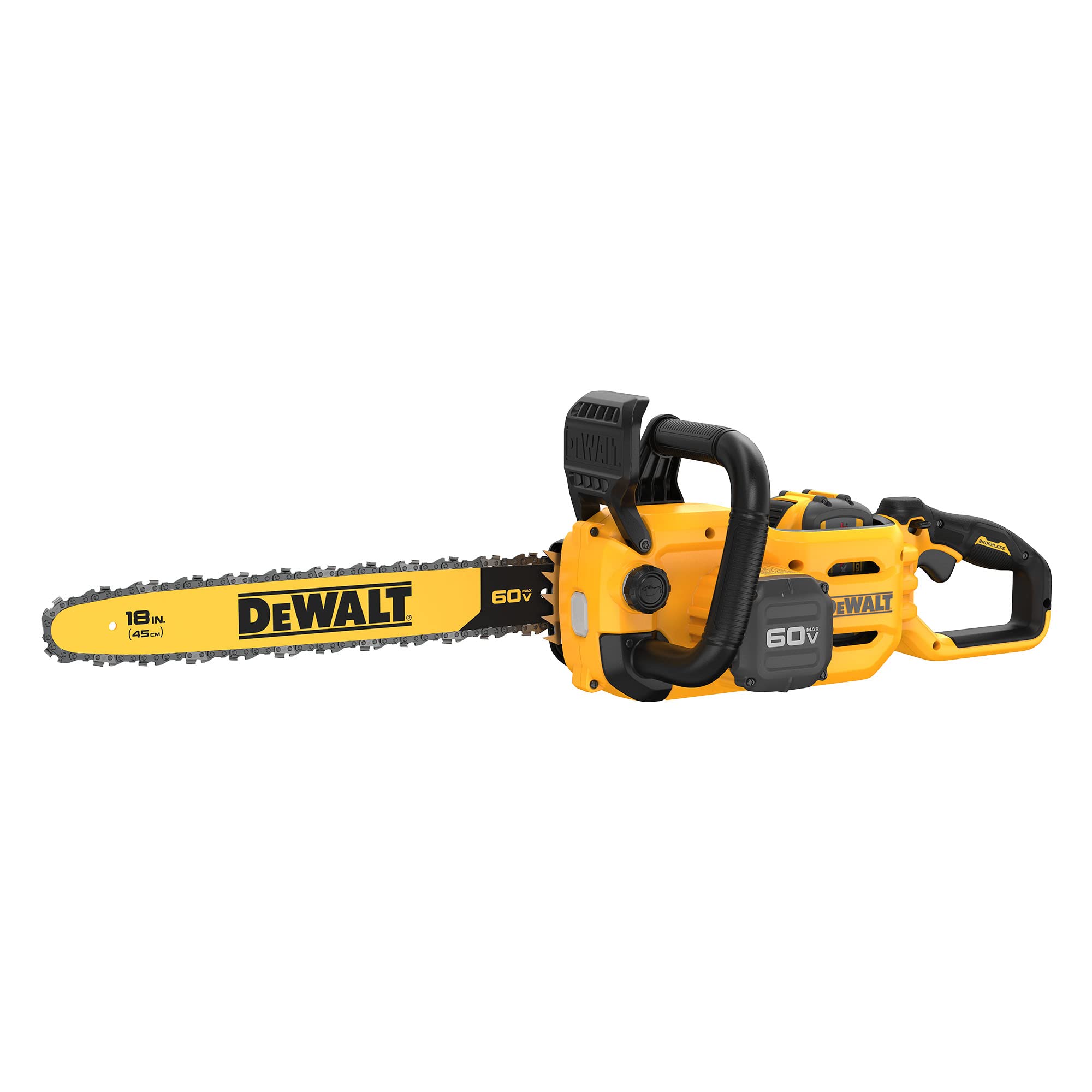 DEWALT, DEWALT (DCCS672X1 60V FLEXVOLT 18" Brushless Chainsaw, Yellow/Black [ENLEVEMENT LOCAL SEULEMENT])