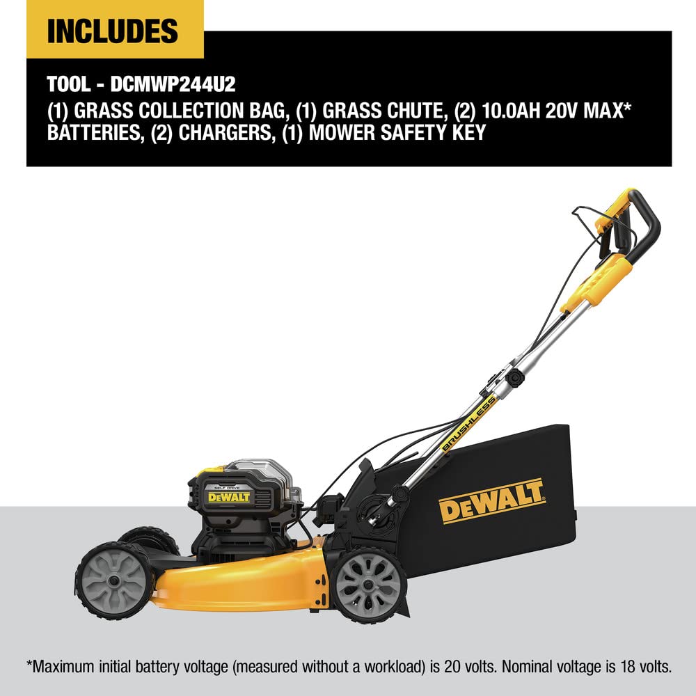 DEWALT, DEWALT DCMWSP244U2 Tondeuse autotractée sans fil 21.5 in. 20-Volt MAX Lithium-Ion Battery 181EU2C2738