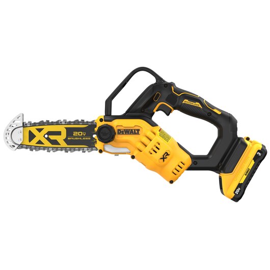 DEWALT, DeWalt 8 in. 20-Volt Lithium-Ion Pruning Electric Cordless Chainsaw Kit with 3Ah Battery and Charger (Kit tronçonneuse électrique sans fil pour l'élagage avec batterie 3Ah et chargeur)