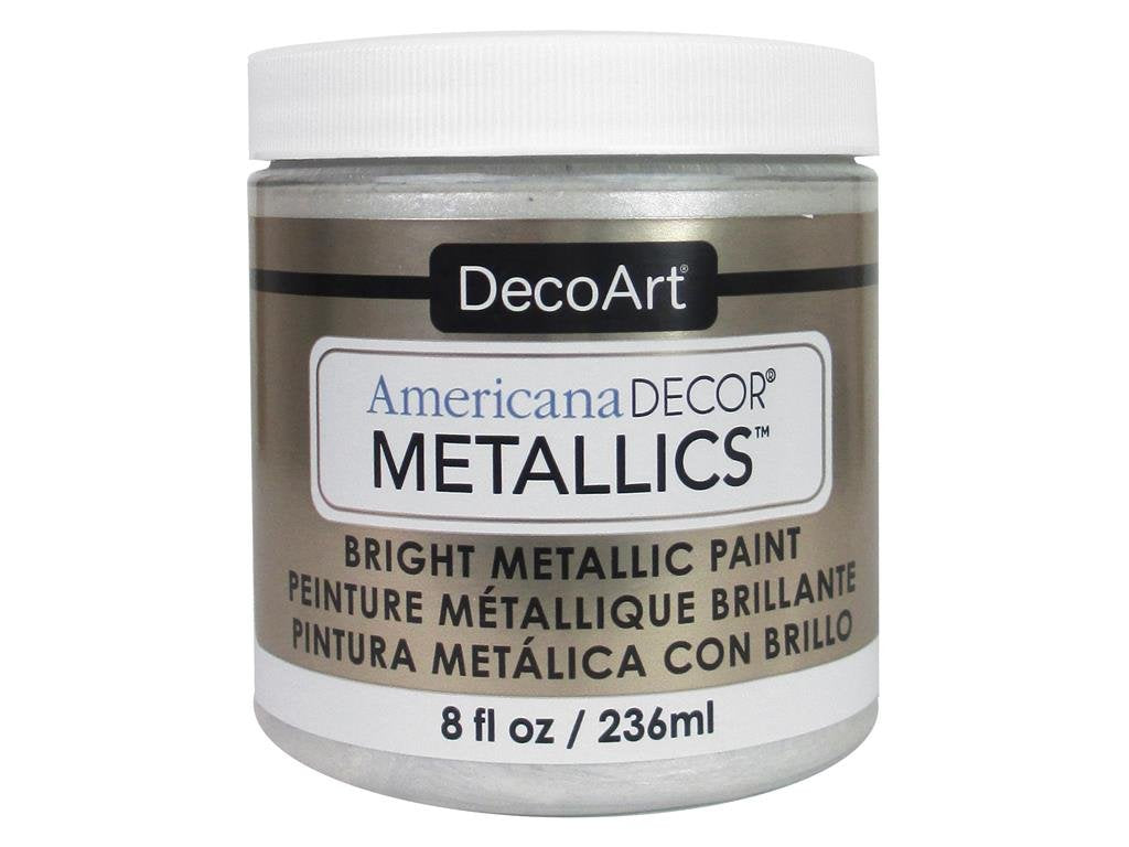 DecoArt, DecoArt Ameri Deco MTLC Americana Decor Metallics 8oz Pearl, 1, 8 Fl Oz