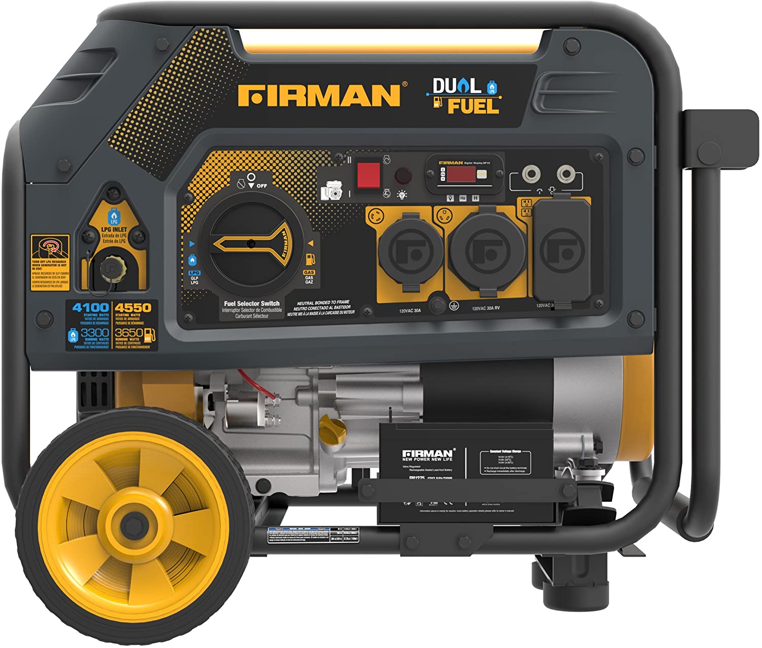 Firman, Firman H03651 3650W Gas 3300W LPG Electric Start Gas or Propane Dual Fuel Generator CARB and CETL CERTIFIED [Remanufactured] (en anglais)