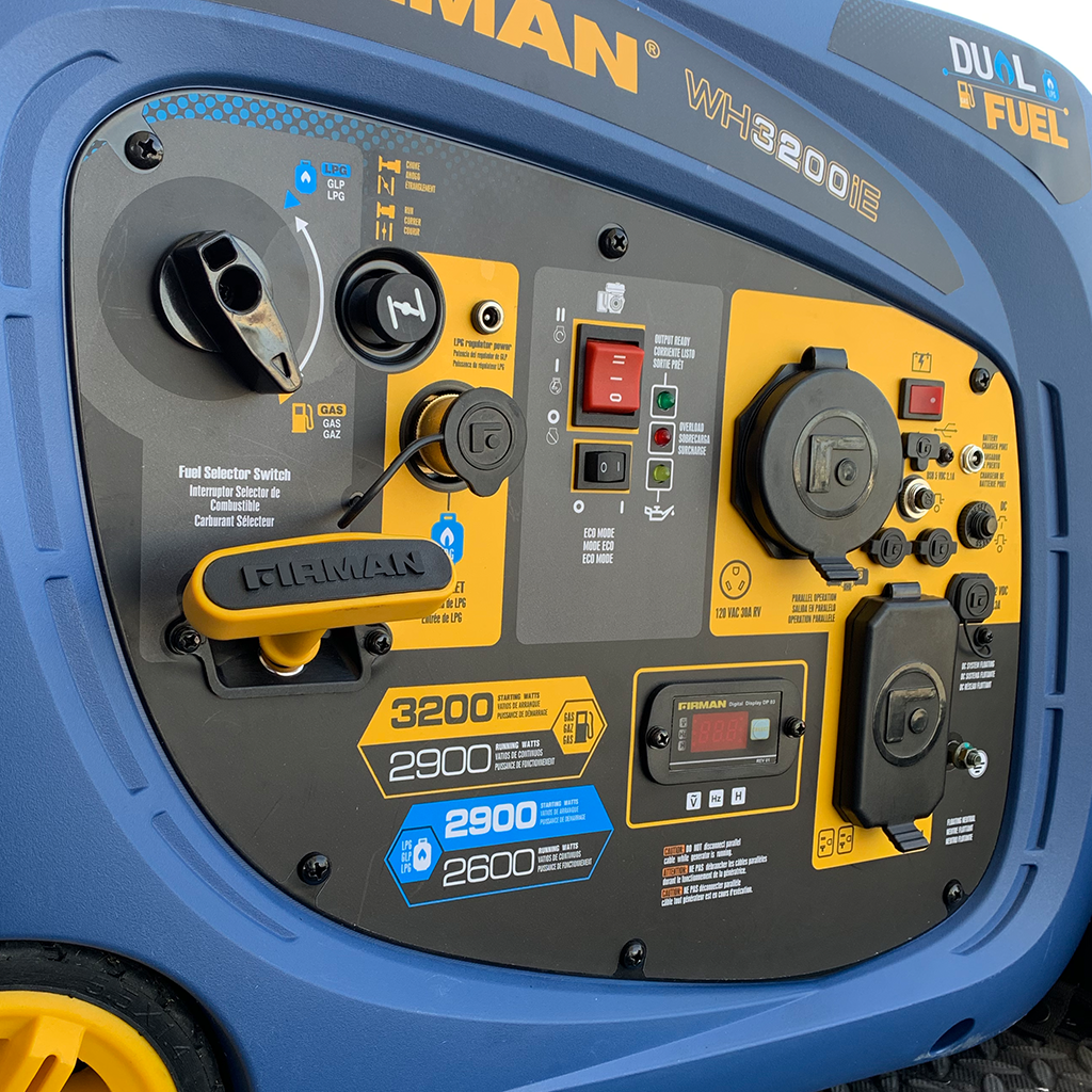 Firman, Firman WH02981 2900W Running / 3200W Dual Fuel Electric Start Gas and Propane Inverter Generator [Remanufactured] (Générateur à inverseur à gaz et propane)