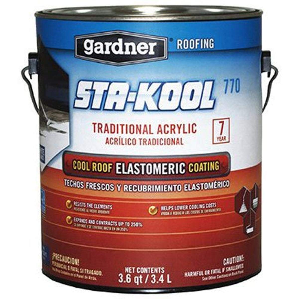 Gardner, Gardner Series SK-7701 1G White Sta-Kool 770 Elastomeric Roof Coating (enduit élastomère pour toiture)