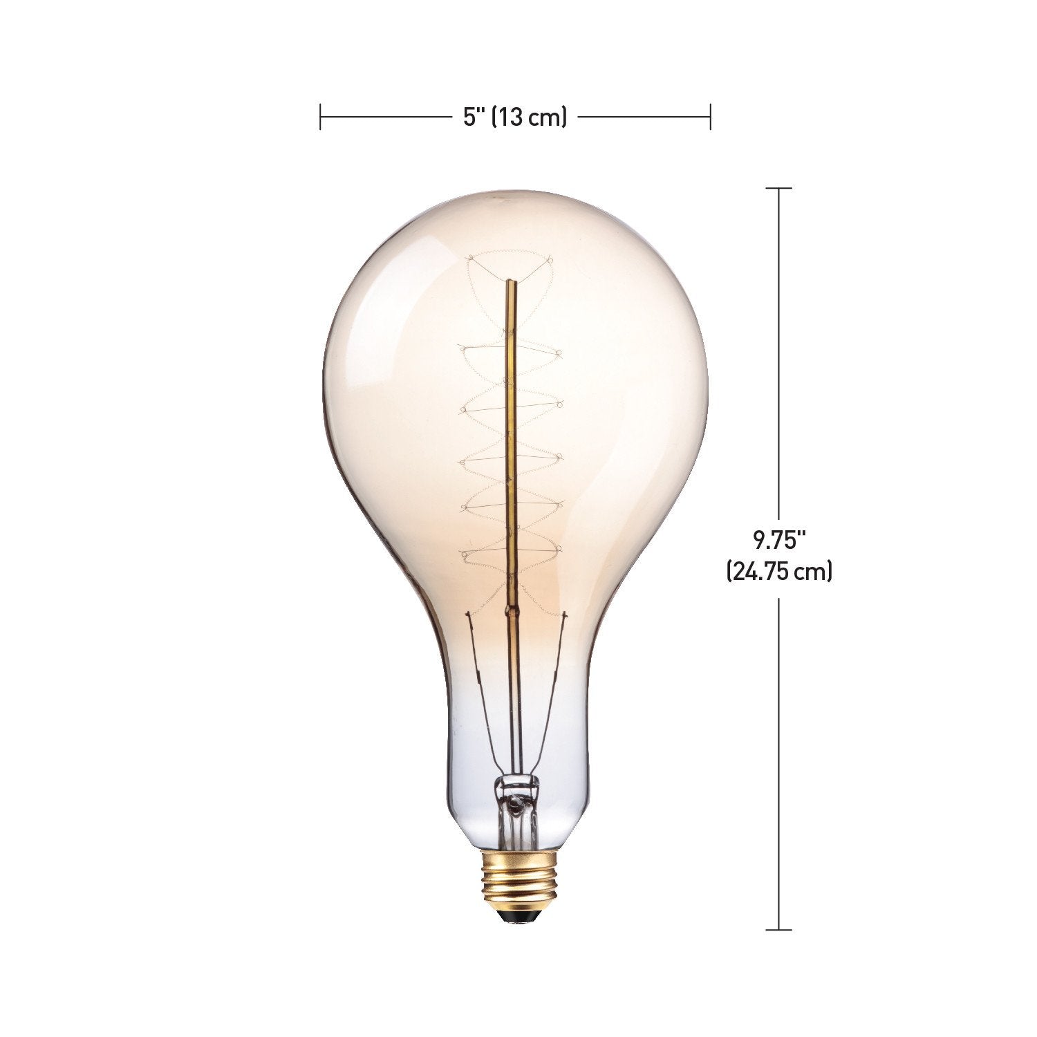 Globe Electric, Globe Electric Ampoule à incandescence surdimensionnée de style vintage 100W en verre clair, dimmable, culot E26, 400 lumens, 80126