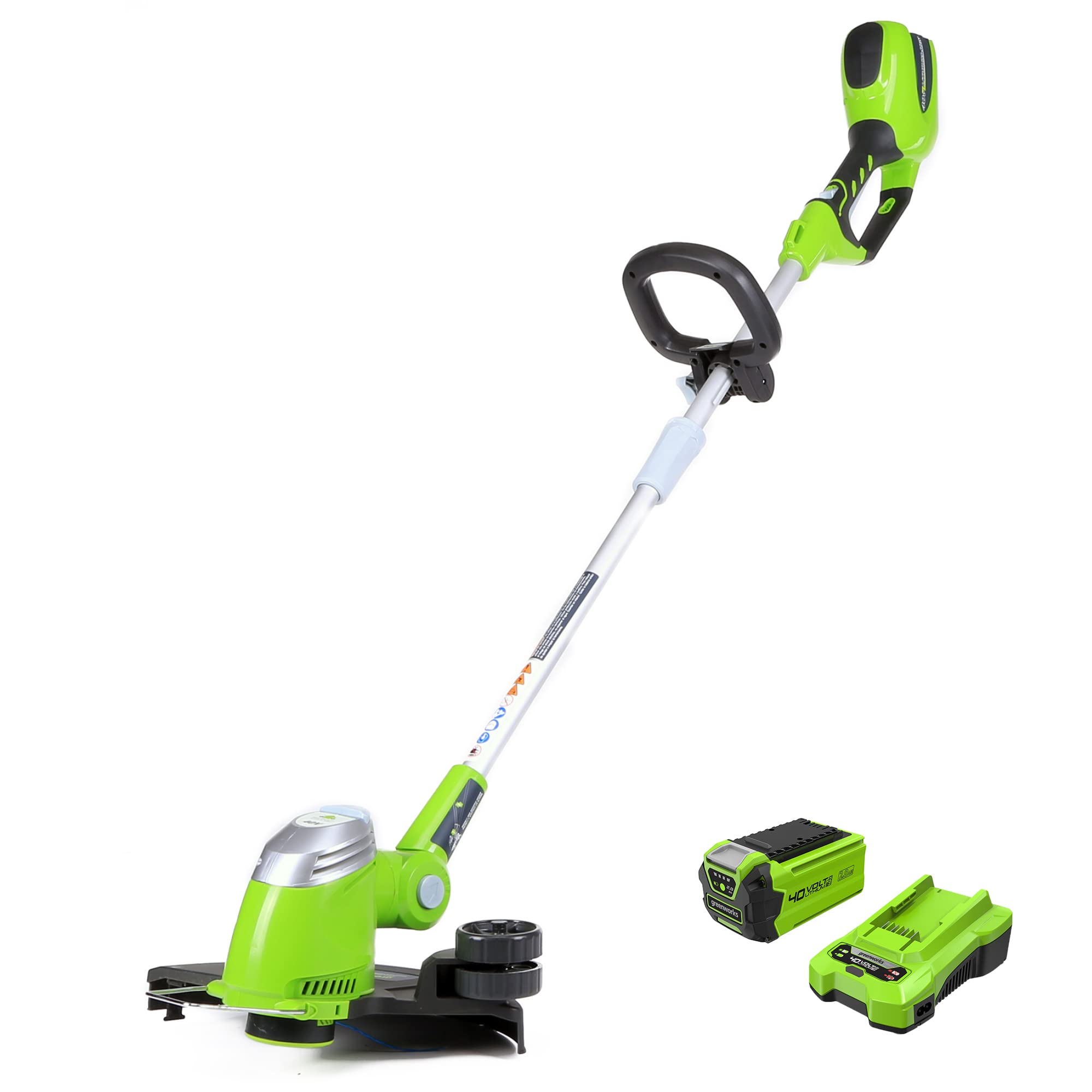 Greenworks, Greenworks 40V 13" coupe-bordures sans fil, batterie 2.0Ah et chargeur inclus (Remis à neuf).