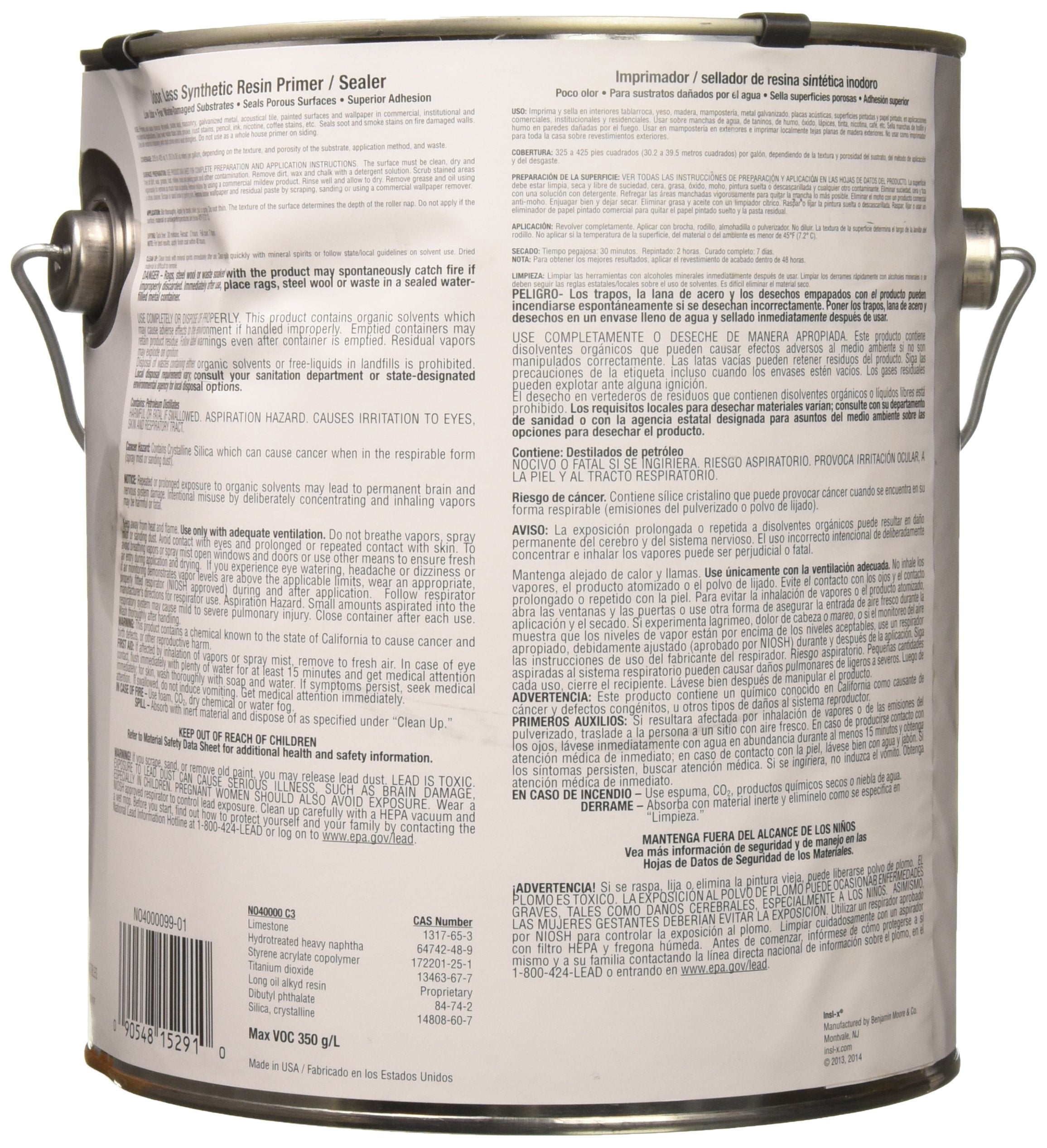 INSL-X, INSL-X Products Corp NO4000099-01 Gallon Apprêt blanc sans odeur, 1 gallon