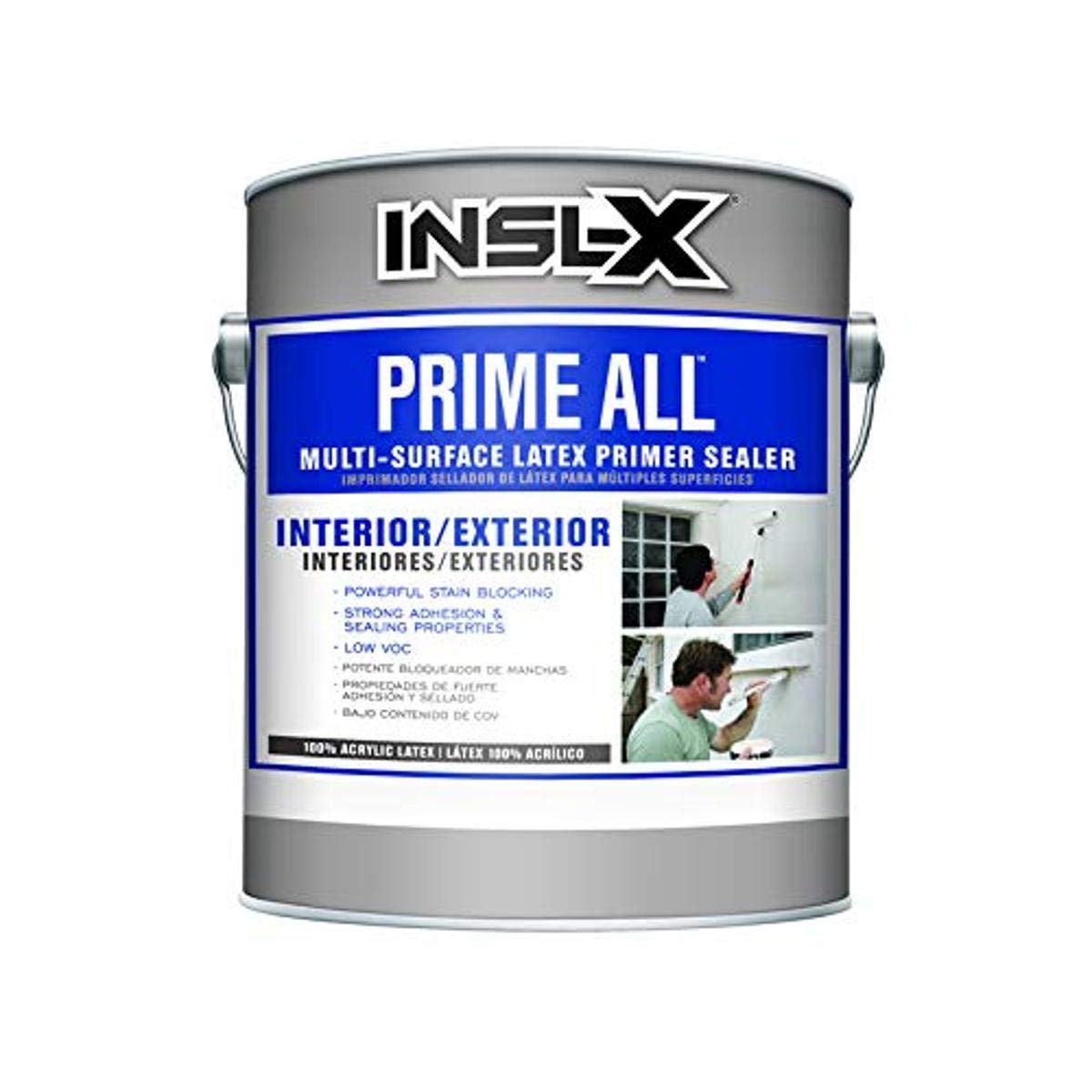 Benjamin Moore, Insl-x Prime All White Flat Acrylic Latex Primer à base d'eau 1 gallon