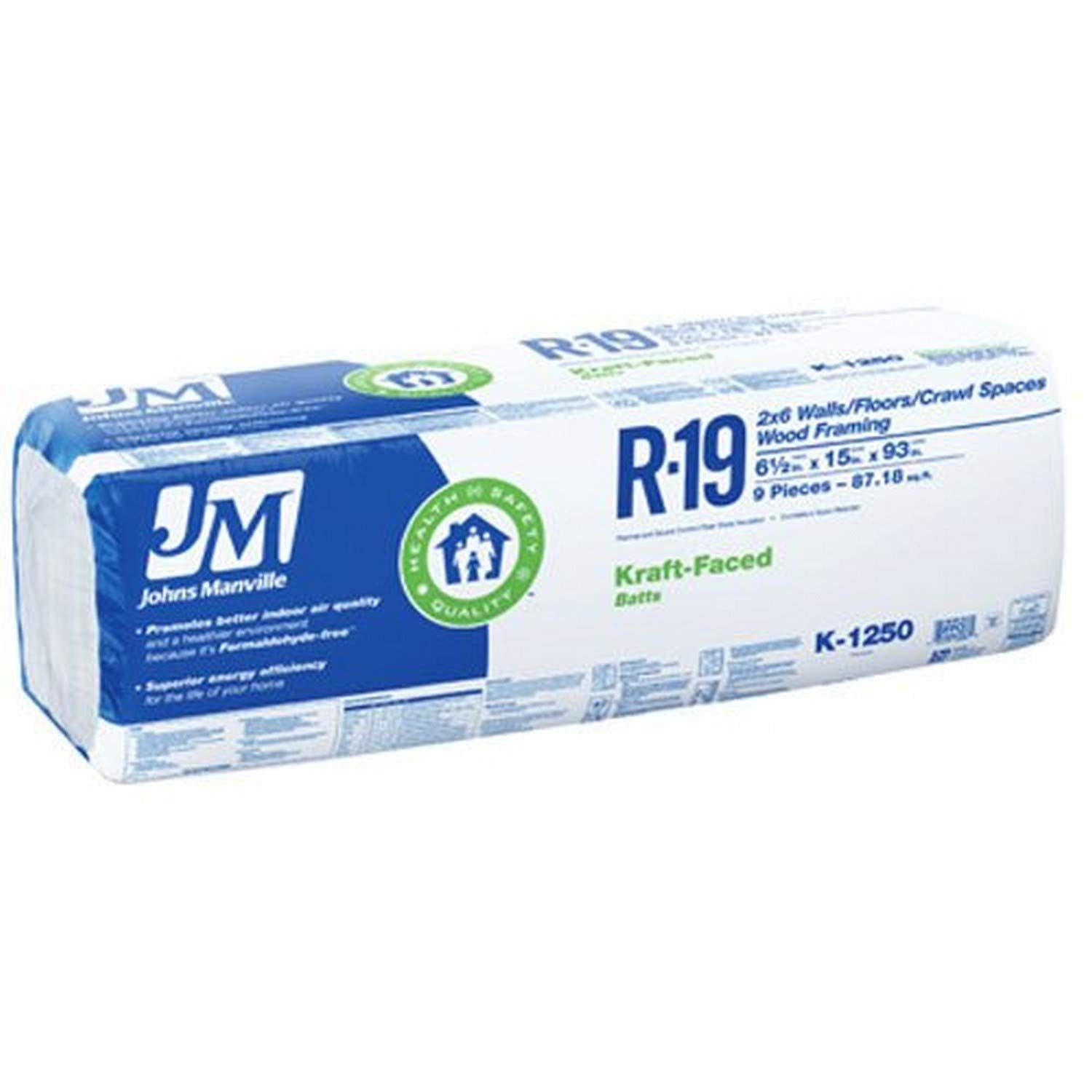 JOHNS MANVILLE INTL, JOHNS MANVILLE INTL 90005453 Series R19 15 "x93" Kraft Batt