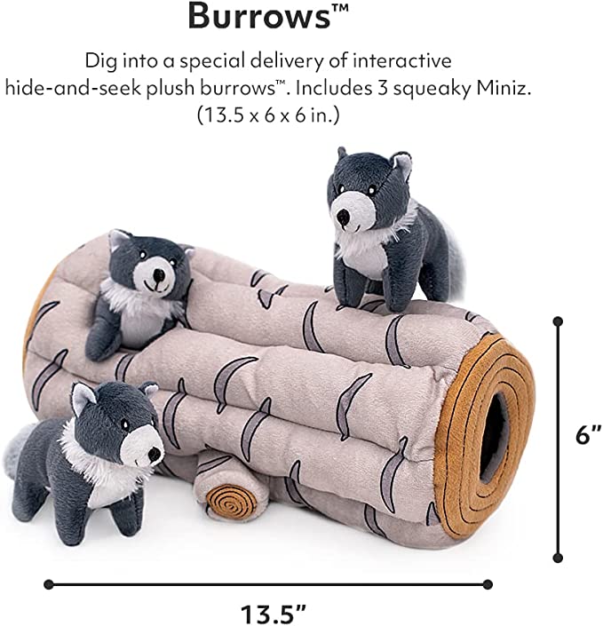 Zippy Paws, Jouet pour chien Arctic Wolf Log Burrow