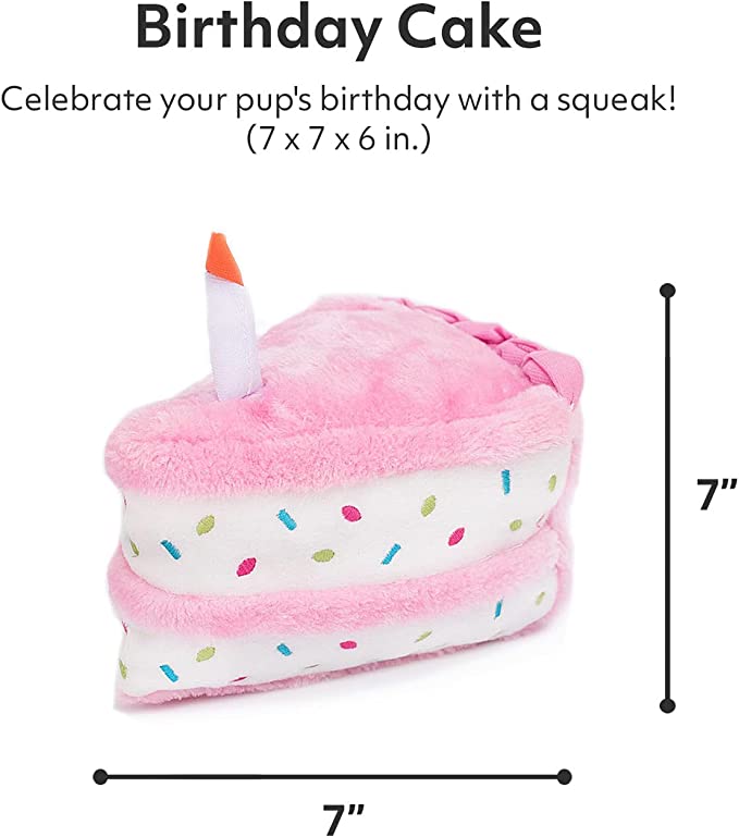 Zippy Paws, Jouet pour chien Birthday Cake, rose