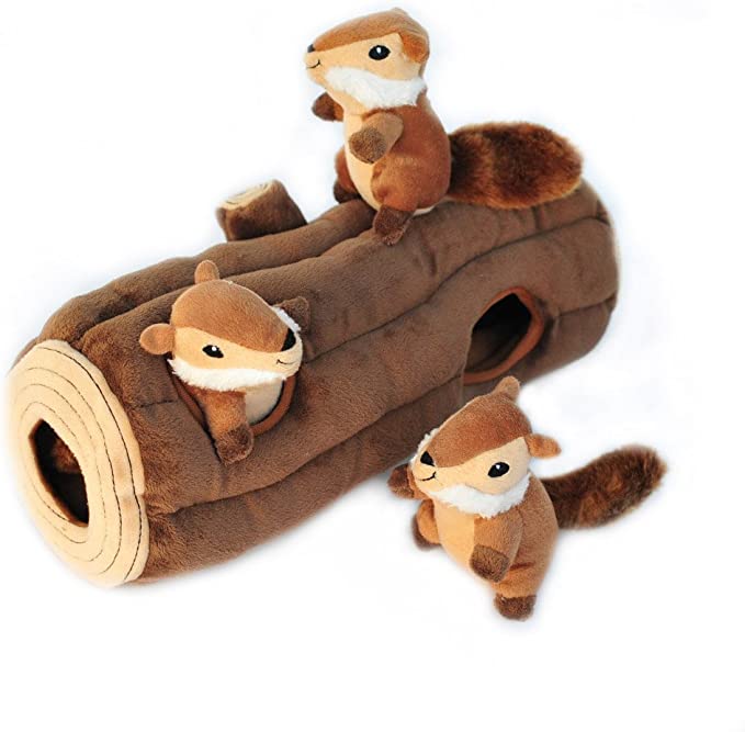 Zippy Paws, Jouet pour chien Chipmunks Log Burrow