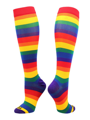 Chaussettes TCK, Krazisox - Chaussettes à rayures arc-en-ciel