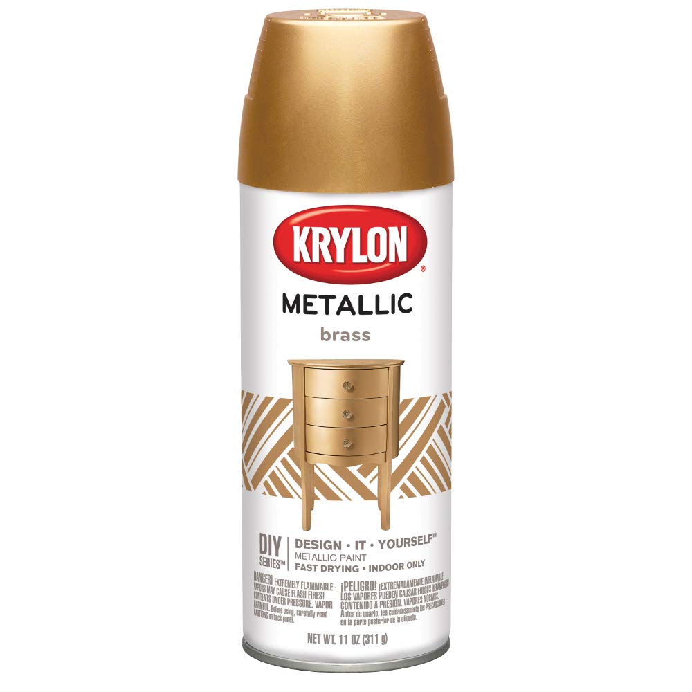 Krylon, Krylon K02204 BRILLIANT SPRAY PAINT METALLIC BRASS, Aerosol, 12 Ounce