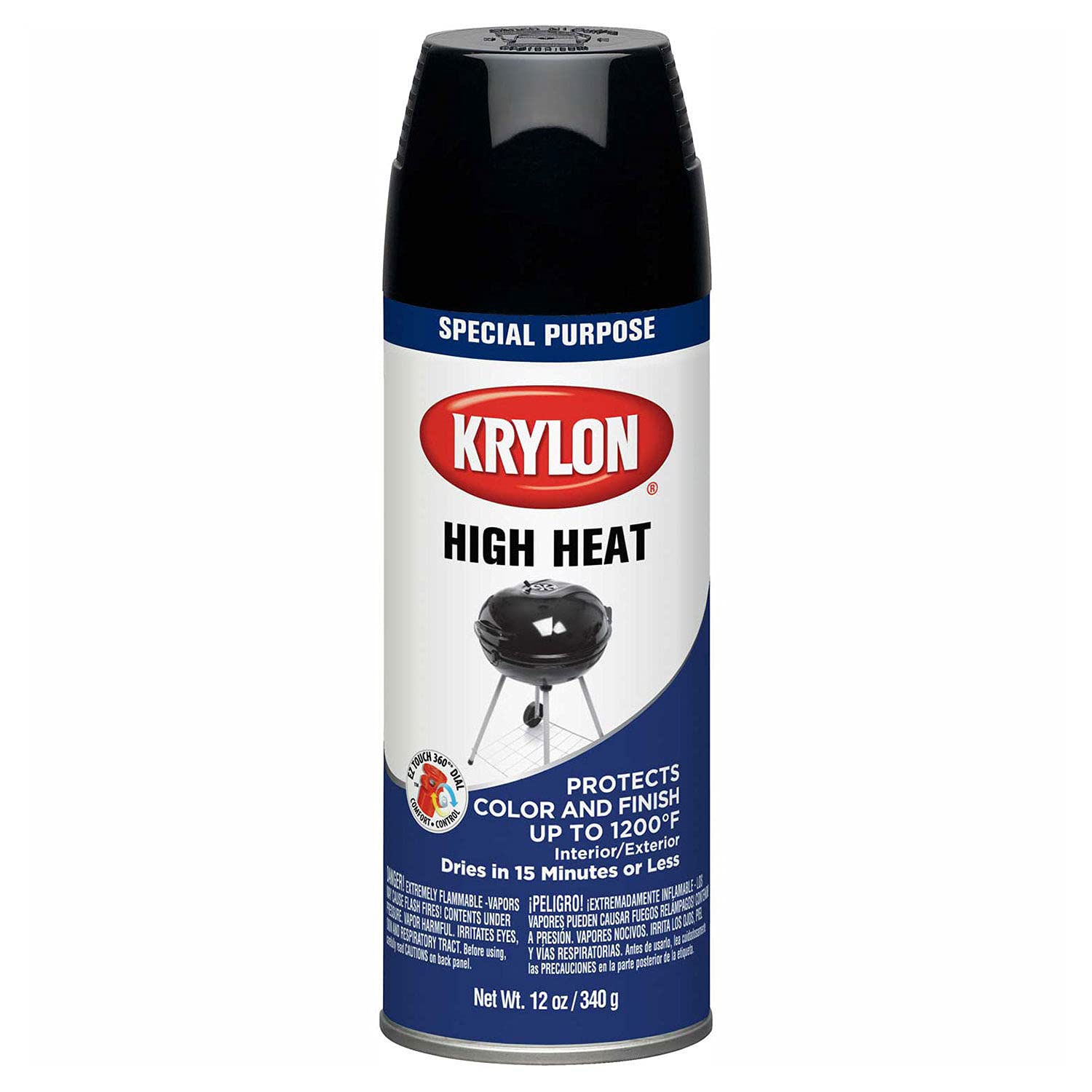 Krylon, Krylon Peinture Haute Chaleur Noire - Lot de 6