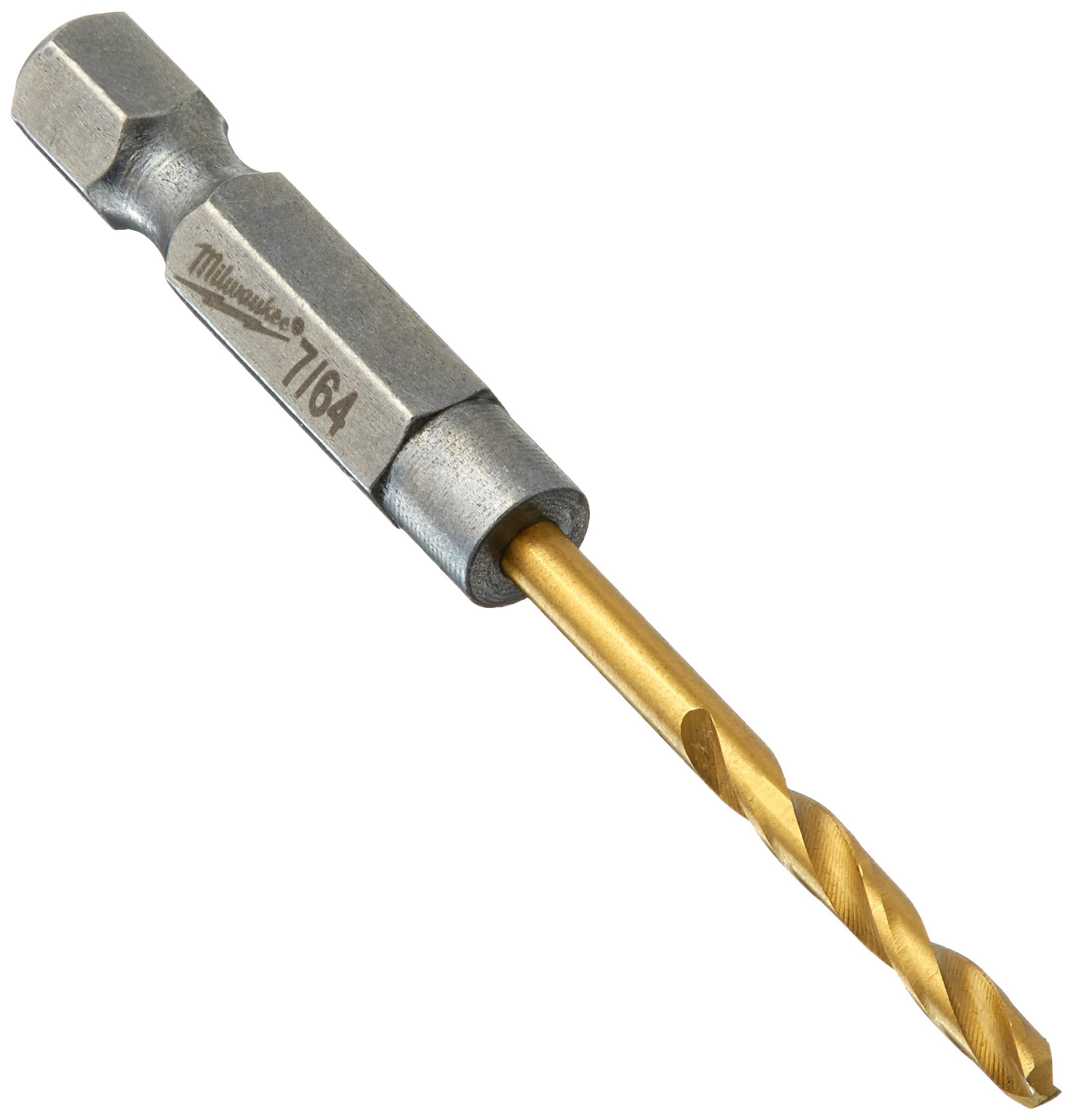 Milwaukee, Milwaukee 48-89-4604 Electric Tool Twist Impact Drill Bit, 7/64" Diameter x 2.52" L, 29/32", 1/4". L, 29/32", tige hexagonale 1/4", pointe fendue à 135 degrés" t