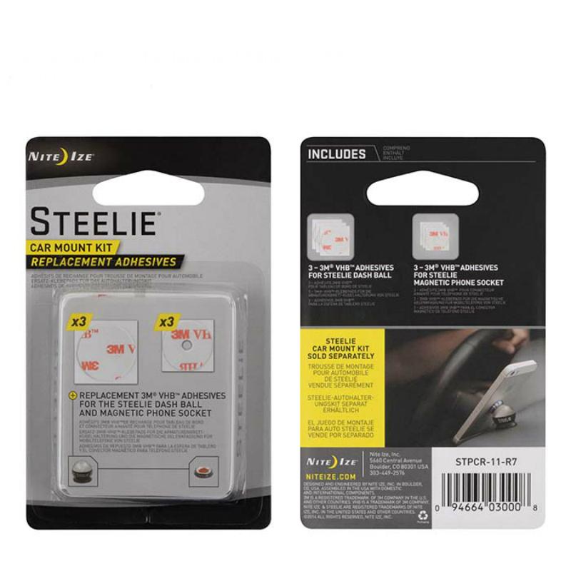 Nite Ize, Nite Ize STPCR-11-R7 Steelie Car Mount Replacement Adhesive Kit w/ Ad