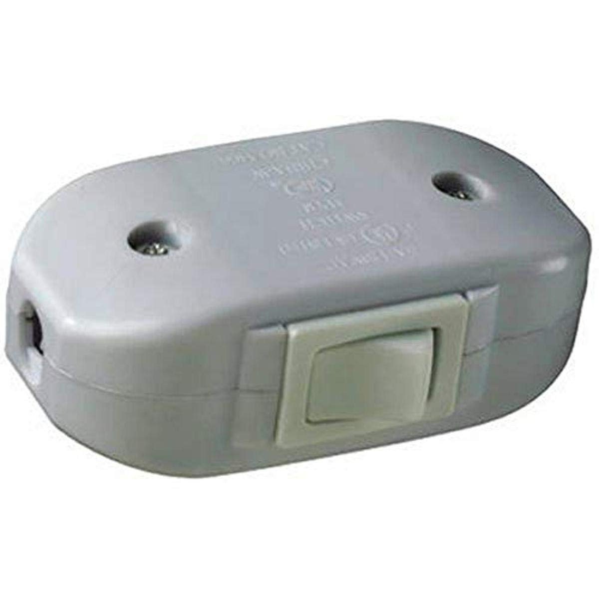 Pass & Seymour, Pass & Seymour 5406WCC10 Interrupteur pour cordon d'alimentation, 6 ampères, 120 volts, blanc