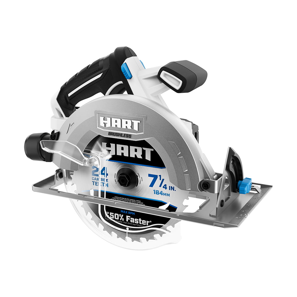 HART, (Restauré) HART 20-Volt Brushless 7-1/4 Inch Circular Saw (Battery Not Included) (Refurbished)