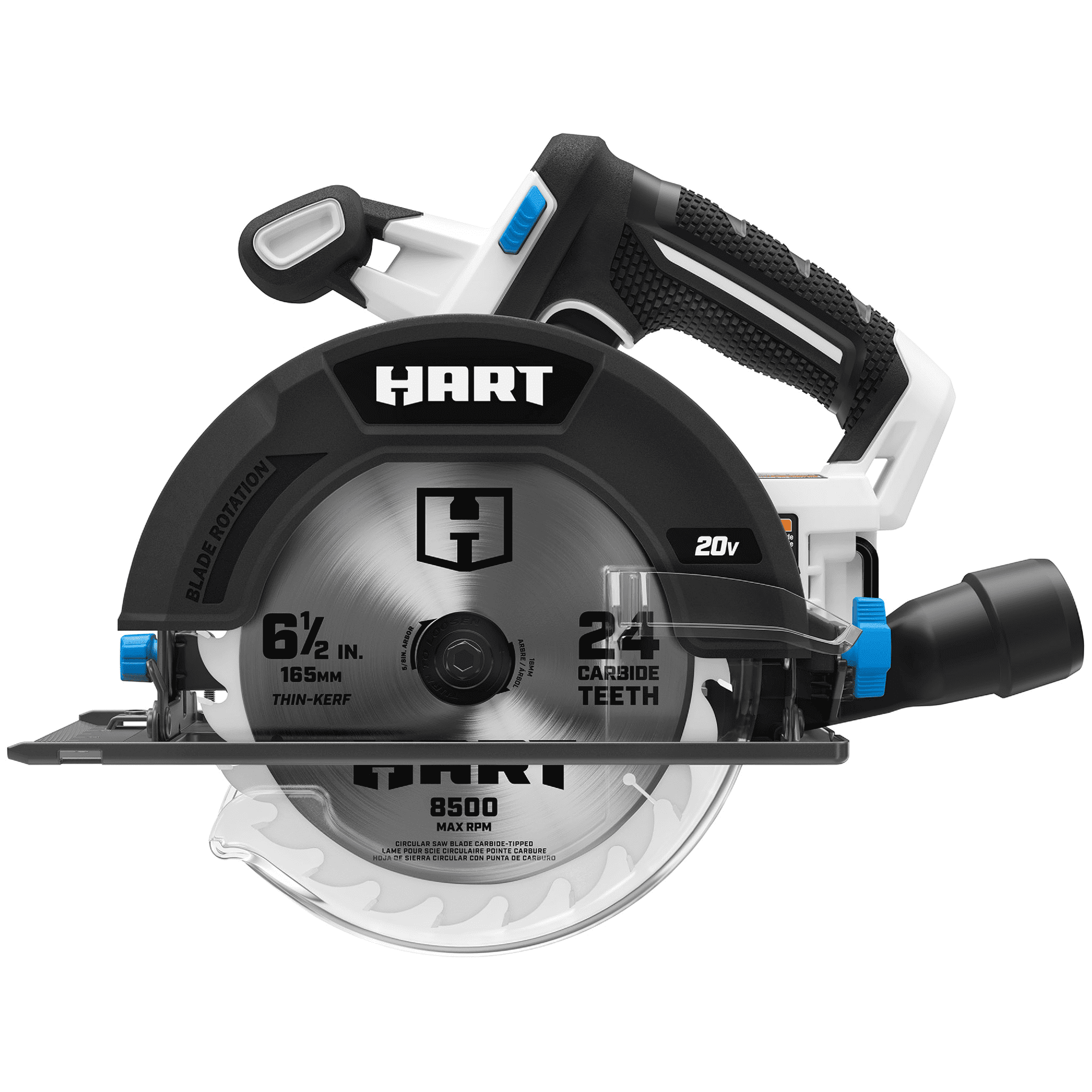 HART, (Restauré) HART 20V Scie circulaire sans fil 6.5 pouces (Batterie non incluse) HPCS01 (Remis à neuf)