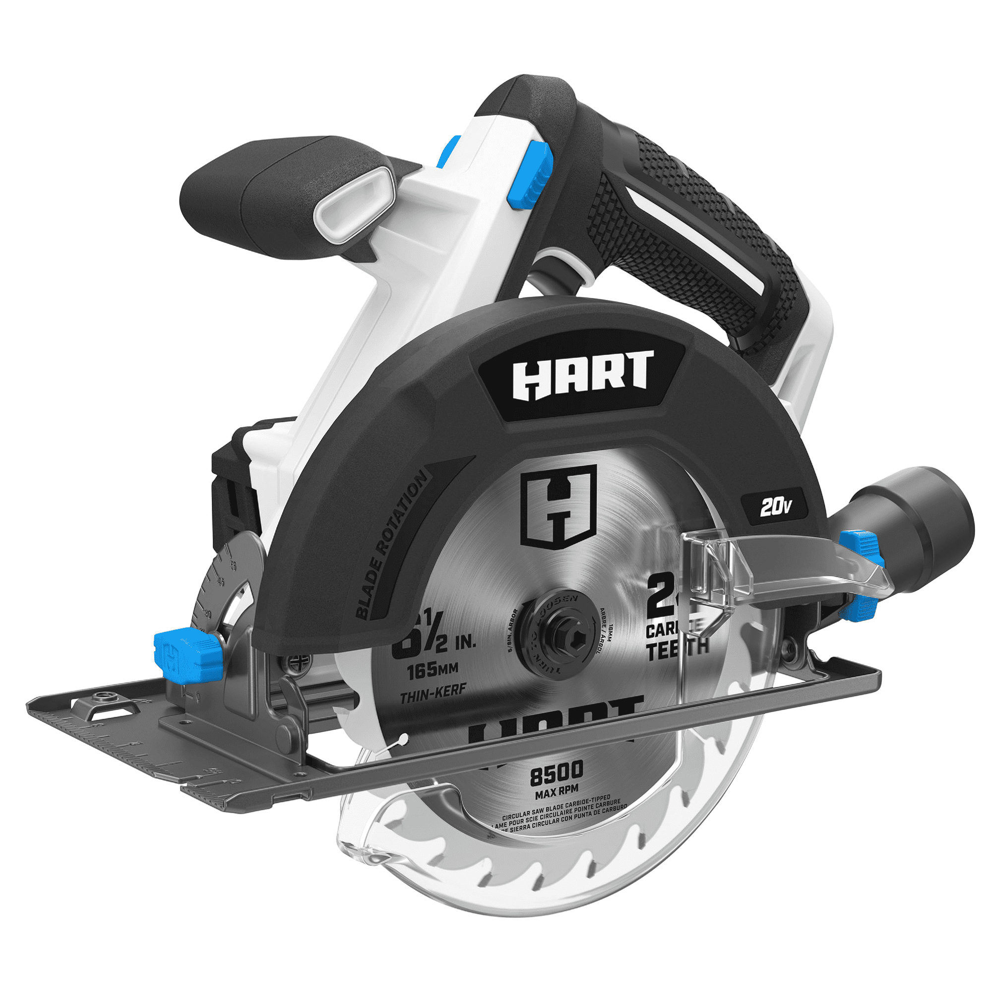 HART, (Restauré) HART 20V Scie circulaire sans fil 6.5 pouces (Batterie non incluse) HPCS01 (Remis à neuf)