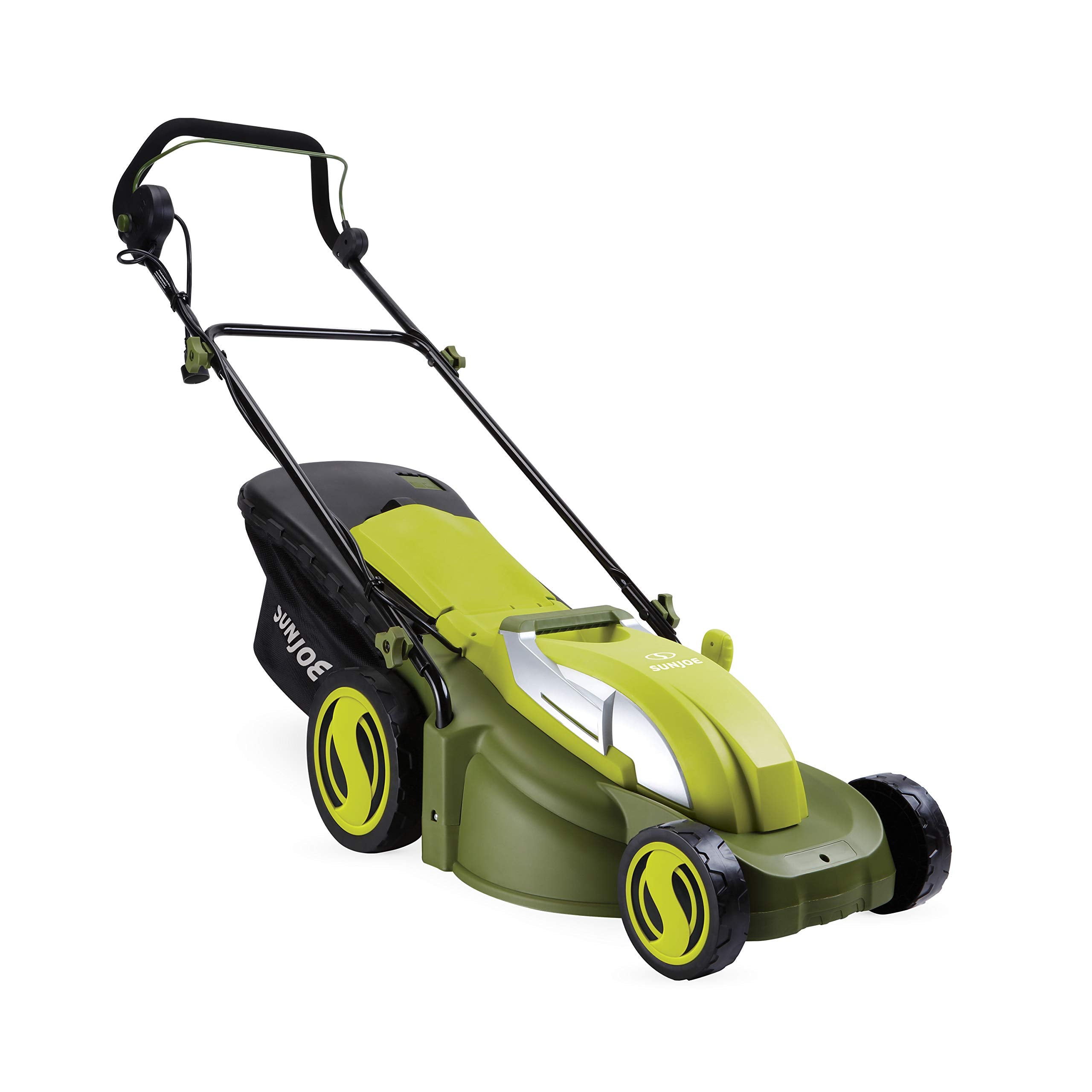 Sun Joe, (Restauré) Sun Joe MJ403E 17-Inch 13-Amp Electric Lawn Mower/Mulcher, 7-Position Adjustment, 12-Gallon Detachable Grass Collection Bag, Lightweight, Standard (Remis à neuf)