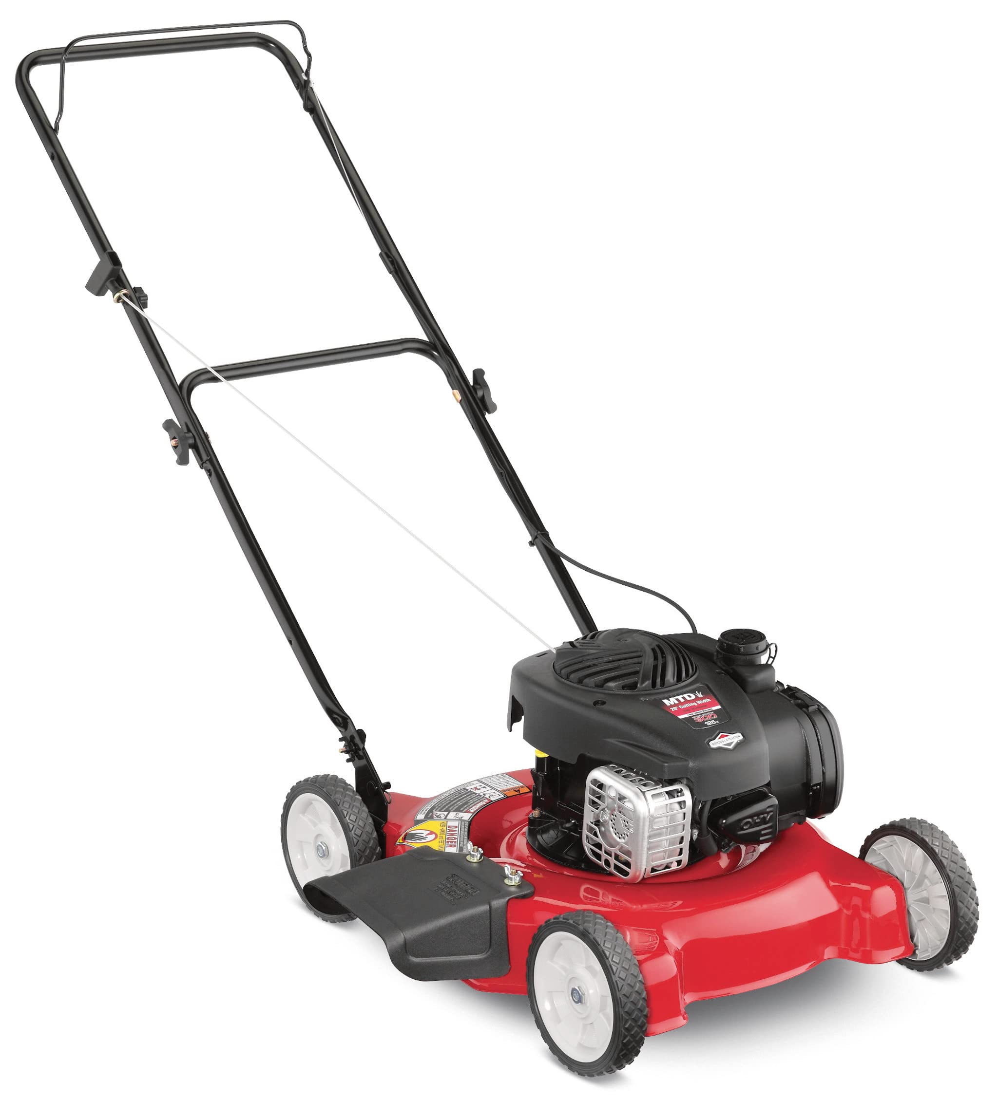 Machines de chantier, (Restauré) Yard Machines 11A-02BT729 20-in Push Lawn Mower with 125cc Briggs & Stratton Gas Powered Engine, Black and Red (Refurbished)