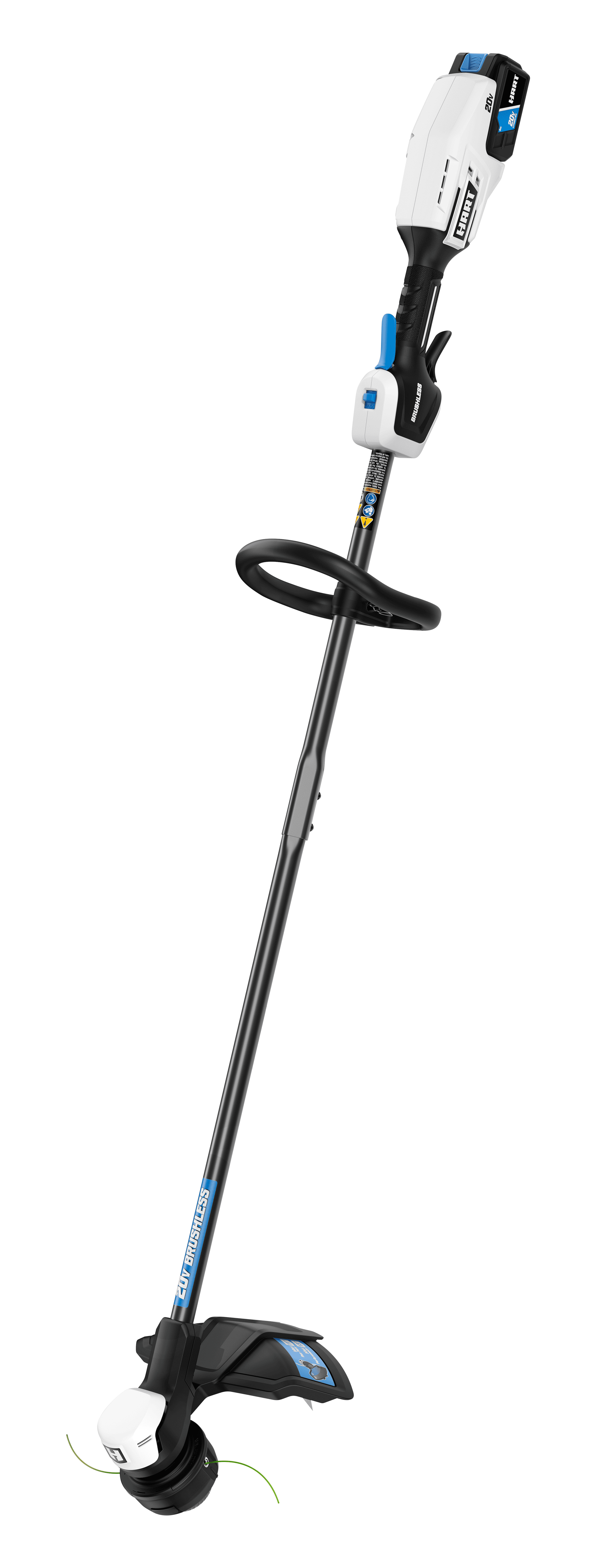 HART, Restored Hart 20-Volt 13-Inch Brushless String Trimmer with Bump Feed Head (1) 4.0 Ah Lithium-Ion Battery (Refurbished)