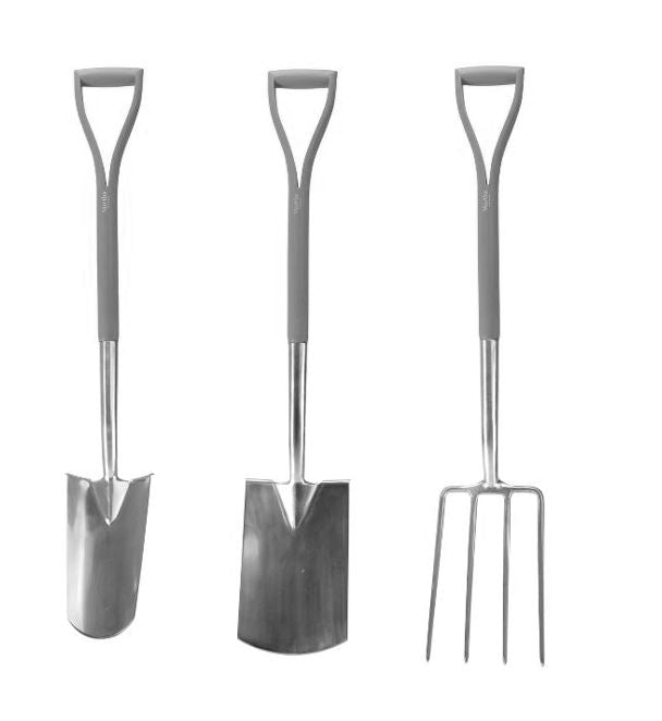 Martha Stewart, Restored Martha Stewart MTS-DGT3, Ensemble d'outils de jardinage en acier inoxydable, avec trois outils de jardinage en acier inoxydable (noir) (Remis à neuf)