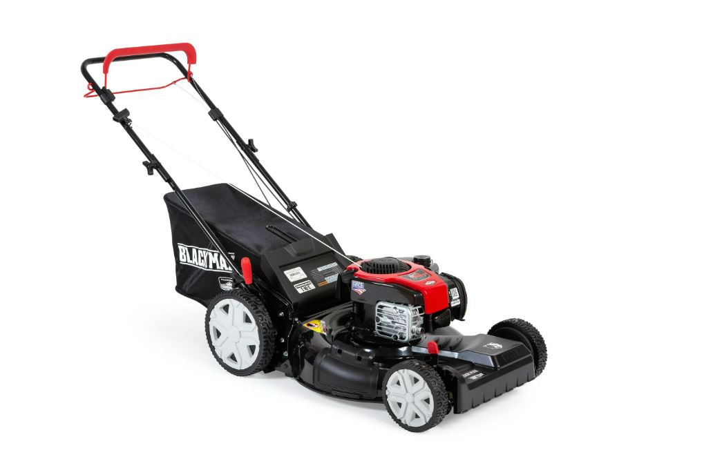 Noir Max, Restored Scratch and Dent Black Max 22-inch 150cc Self Propelled Gas Mower with High Rear Wheels (Assembled Height 37.2" Weight 64.4 Pounds) (Refurbished)