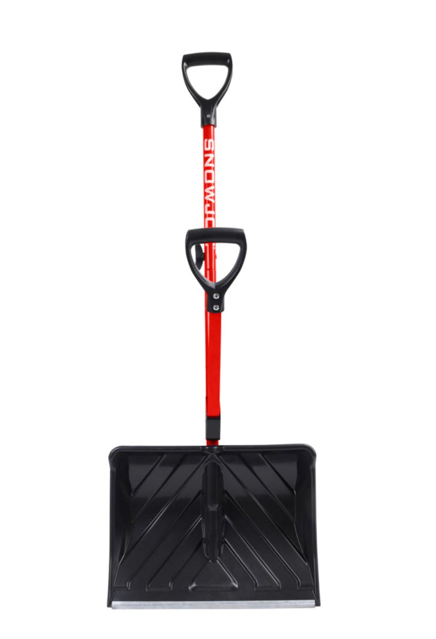 Snow Joe, Restored Snow Joe SJ-SHLV20-RED - Pelle à neige Shovelution 20" Poly Back Saving avec 42" D-Grip Poly Handle (Remis à neuf)