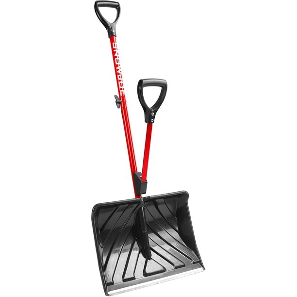 Snow Joe, Restored Snow Joe Shovelution SJ-SHLV01 18-in Strain-Reducing Snow Shovel avec Spring Assisted Handle, Blue (Refurbished)